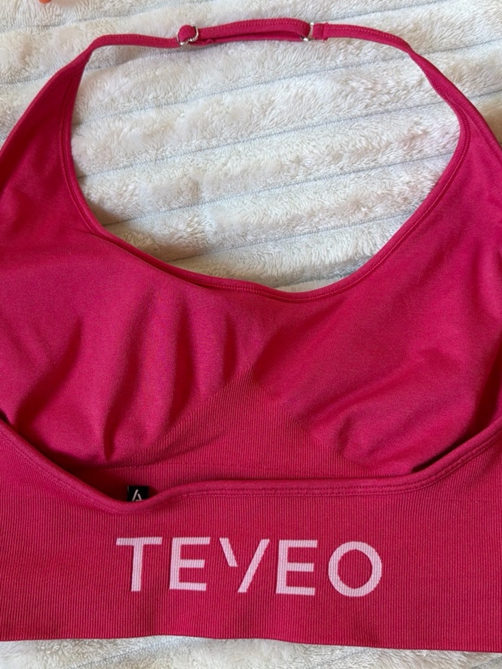 Others Follow TEVEO Bright Pink Seamless Halter Sports Bra